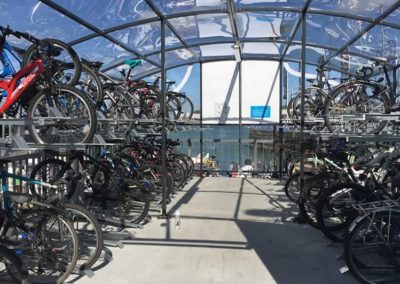 Cycle Hub near the Red Jet terminal. Perfect for commuters using the Red Jet.