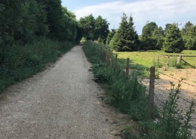 The cycle track at the start of this section at Shide.