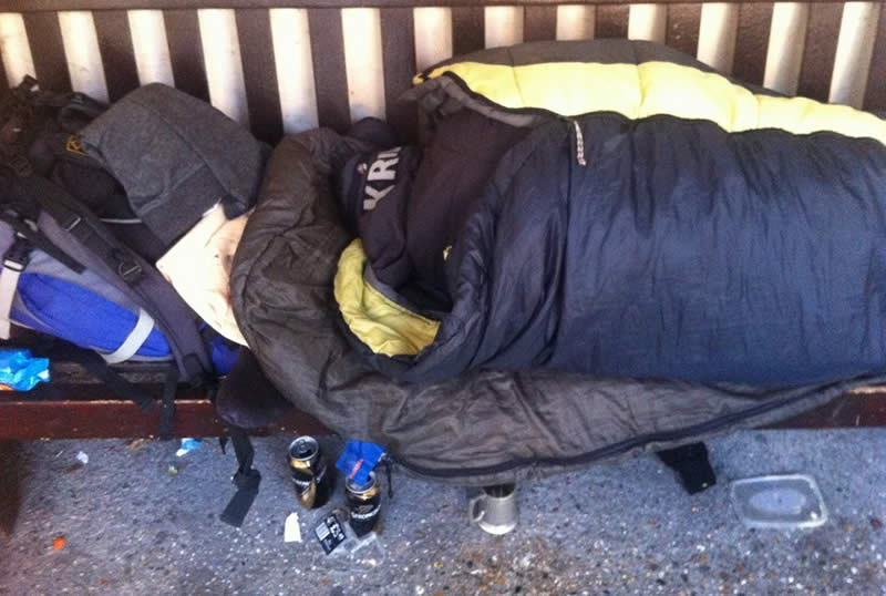 Person sleeping rough