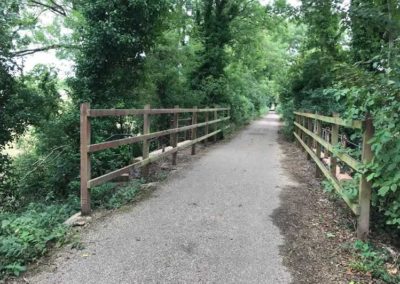 View along the cycle path