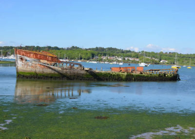 Wreck of the Yellowfin trawler.