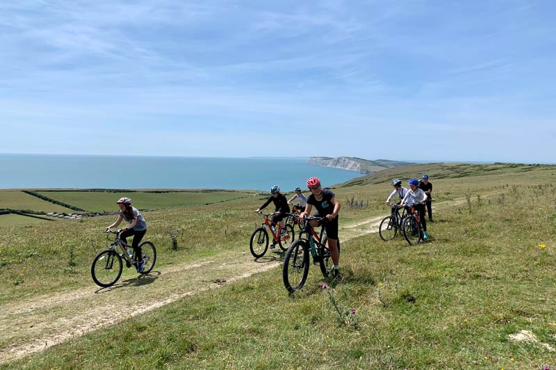 Cycling on Tennyson Down