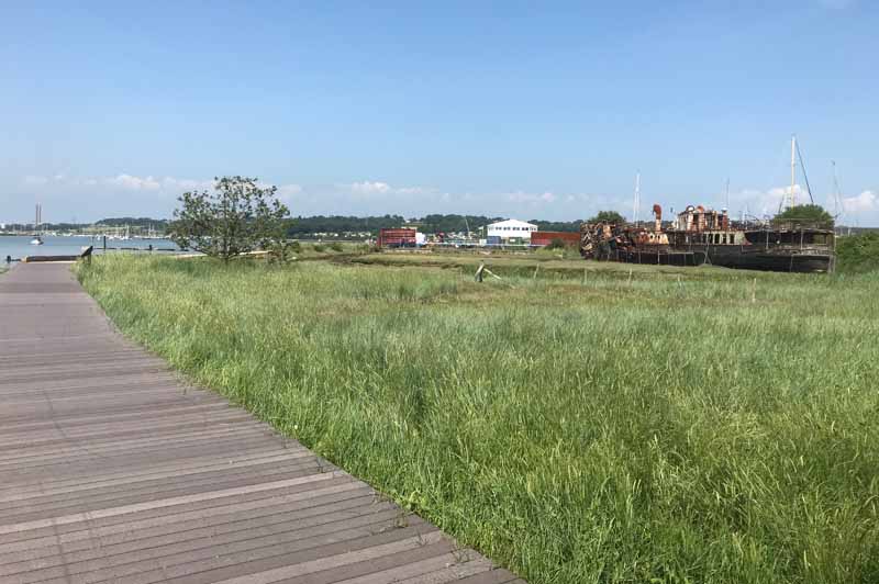 Boardwalk with ‘Ryde Queen’ on the right